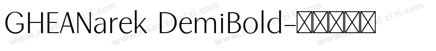 GHEANarek DemiBold字体转换